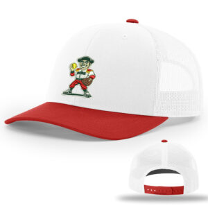Boone Softball Richardson Pro Crown combo color Mesh Back Adjustable back cap-White/Red