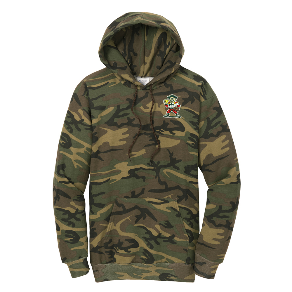 Boone Softball Unisex Core Fleece Camo Pullover Hooded Sweatshirt-Military Camo
