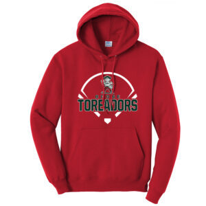 Boone Softball Unisex Fleece Hooded Sweatshirt-Red