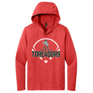 Boone Softball District Made Mens Perfect Tri Long Sleeve Hoodie-Red Frost