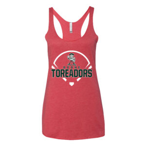 Boone Softball Next Level Women’s Triblend Racerback Tank-Vintage Red