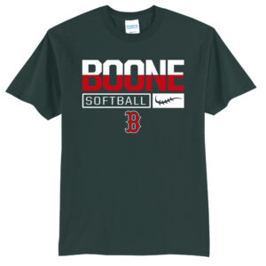 Boone Softball Unisex Short Sleeve Tee-Dark Green
