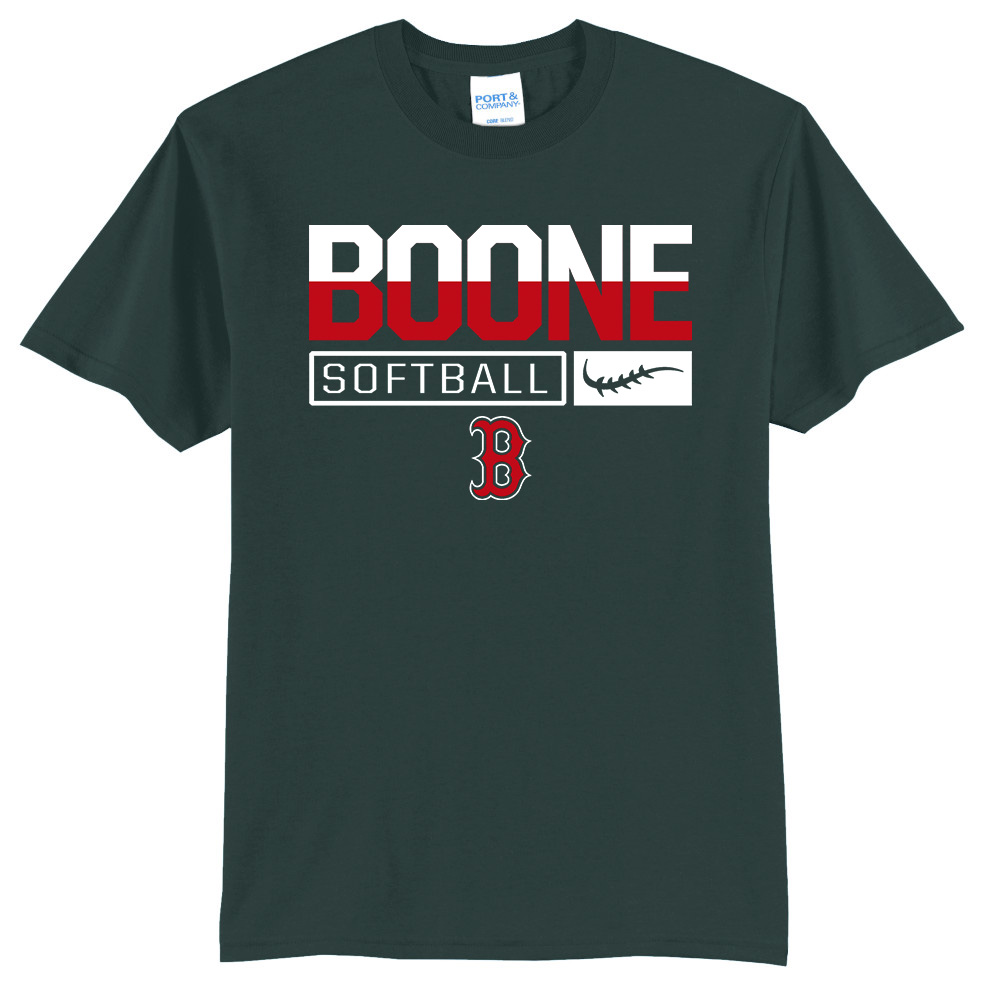 Boone Softball Unisex Short Sleeve Tee-Dark Green