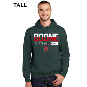 Boone Softball Tall Ultimate Pullover Hooded Sweatshirt-Dark Green