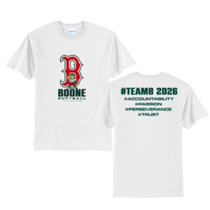 Boone Softball Unisex Short Sleeve Tee-White