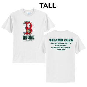 Boone Softball Tall Short Sleeve Tee-White
