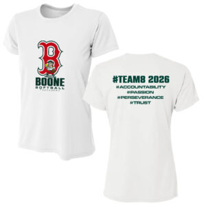 Boone Softball A4 Women’s Cooling Performance Crew-White