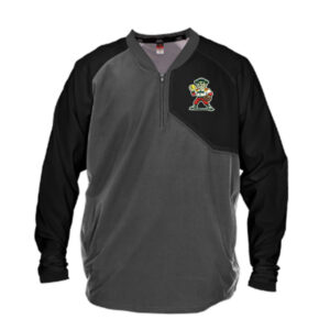 Boone Softball Alleson stretch woven field 1/4 zip batters jacket Men-Charcoal/Black