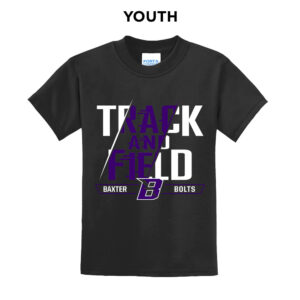 Baxter Track Field Youth Short Sleeve Tee-Black