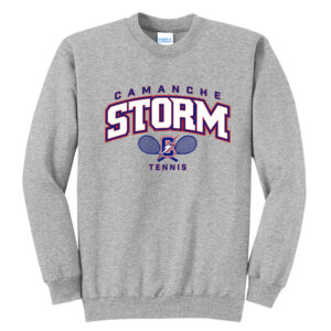 Storm Tennis Unisex Fleece Crewneck Sweatshirt-Athletic heather