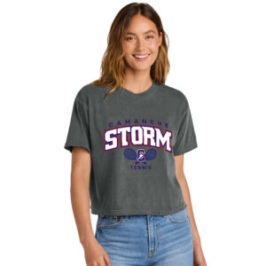 Storm Tennis Comfort Colors Women’s Heaveweight Boxy Fit Slightly Cropped T-Shirt-Pepper