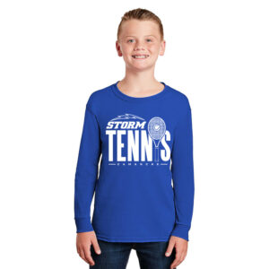 Storm Tennis Youth Cotton Long Sleeve Tee-Royal