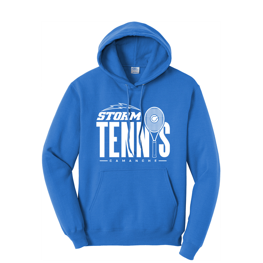 Storm Tennis Unisex Fleece Hooded Sweatshirt-Royal