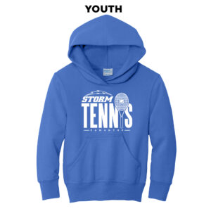 Storm Tennis Youth Fleece Hooded Sweatshirt-Royal