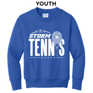 Storm Tennis Youth Fleece Crewneck Sweatshirt-Royal