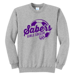 CD Girls Soccer Unisex Basic Crewneck Sweatshirt-Athletic Heather