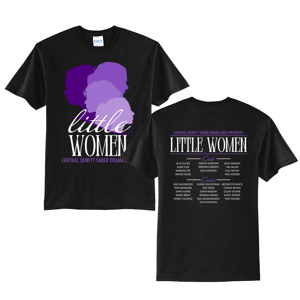 CD Little Women Unisex Short Sleeve Tee-Black