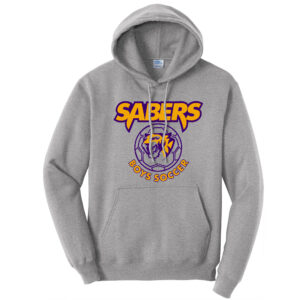 Dewitt Soccer Unisex Fleece Hooded Sweatshirt-Athletic Heather