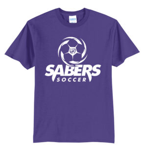 Dewitt Soccer Unisex Short Sleeve Tee-Purple