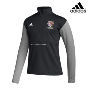 Dewitt Soccer Adidas Team Issue color block 1/4 zip pullover – Black/Grey (2x, 3x, 4x)
