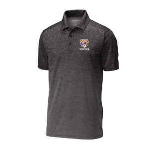 Dewitt Soccer Sport-Tek Ombre Heather Polo Men-Iron Grey/Black
