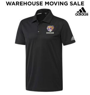 Dewitt Soccer Adidas Grind Polo Men-Black (S, 2x, 3x)