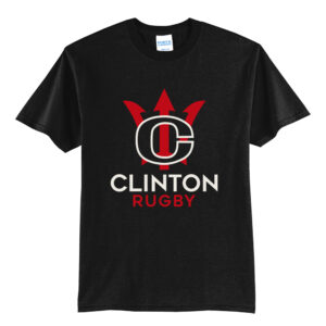 Clinton Rugby Unisex Short Sleeve Tee-Black