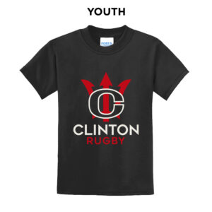 Clinton Rugby Youth Short Sleeve Tee-Black