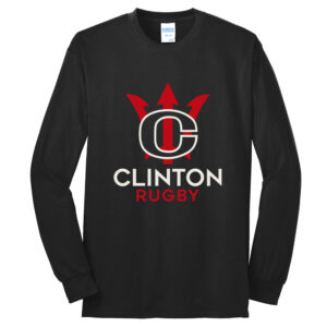 Clinton Rugby Unisex Long Sleeve Tee-Black