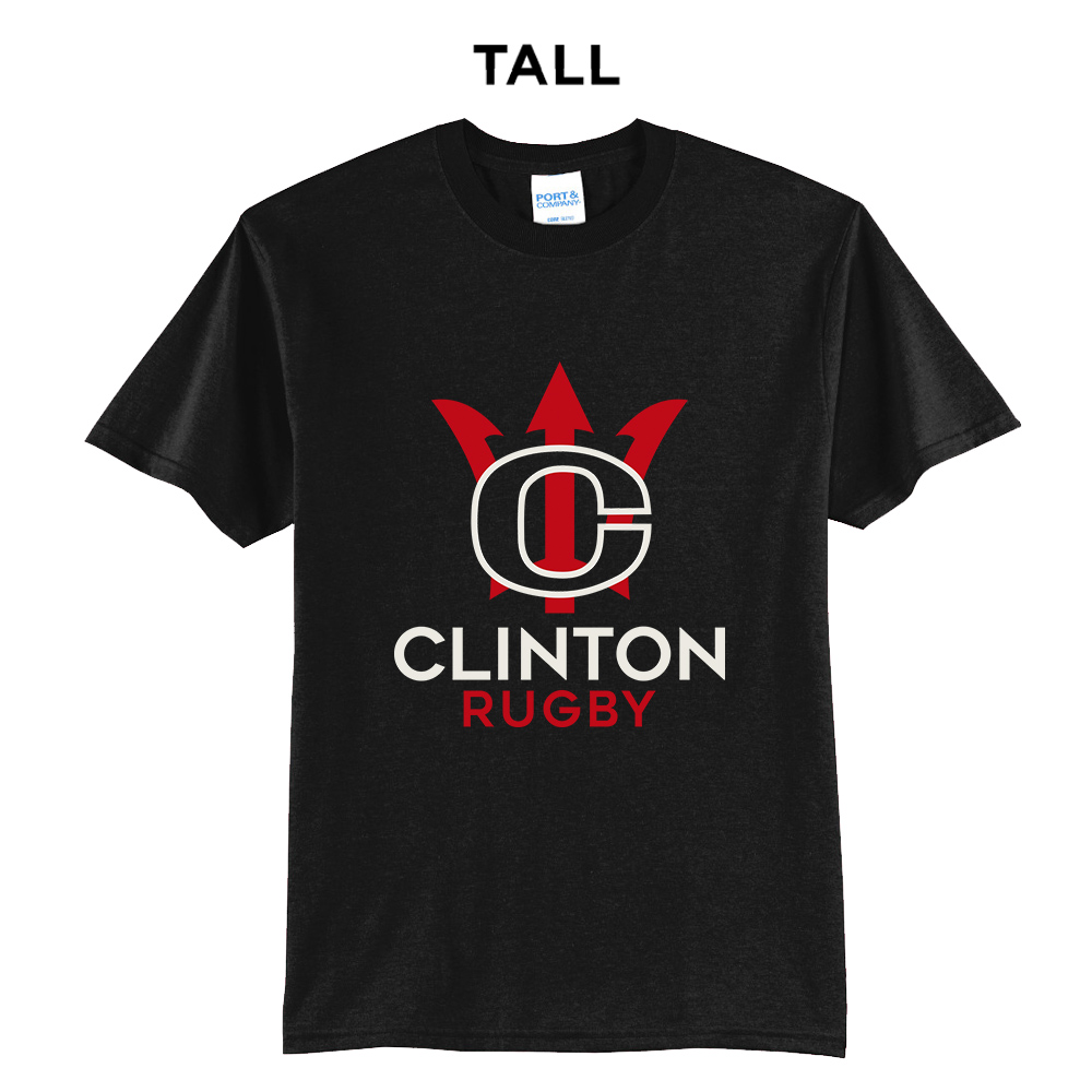Clinton Rugby Tall Short Sleeve Tee-Black