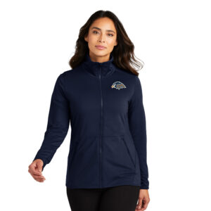 CM Soccer Port Authority Ladies Accord Stretch Fleece Full Zip-Navy
