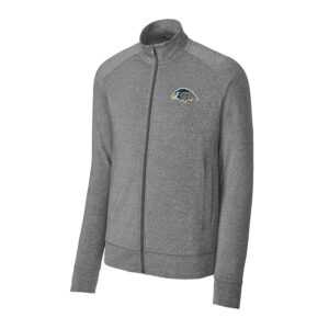CM Soccer Sport-Tek Sport-Wick Men Stretch Full-Zip Cadet Jacket-Charcoal Grey Heather