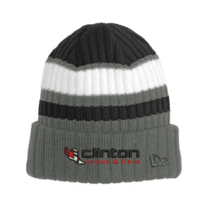 Clinton MS Track Field New Era Ribbed Beanie-Black/Graphite
