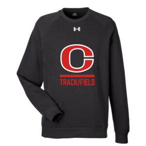 Clinton MS Track Field Under Armour UA Rival Fleece Crewneck Sweatshirt Adult-Black
