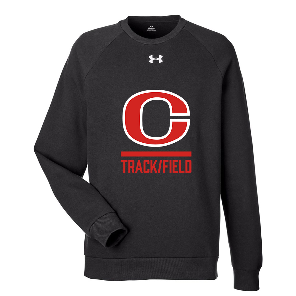 Clinton MS Track Field Under Armour UA Rival Fleece Crewneck Sweatshirt Adult-Black