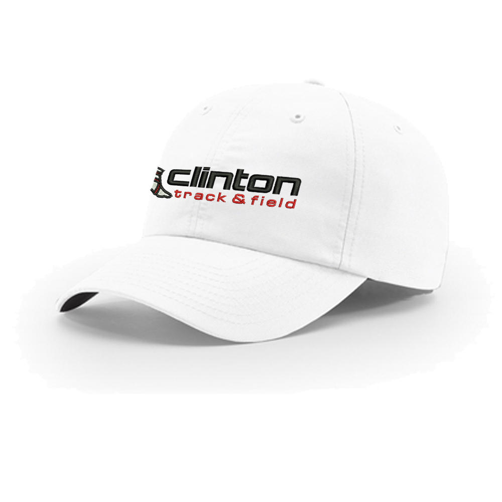 Clinton MS Track Field Richardson Unstructured R-Active Lite Adjustable Cap-White