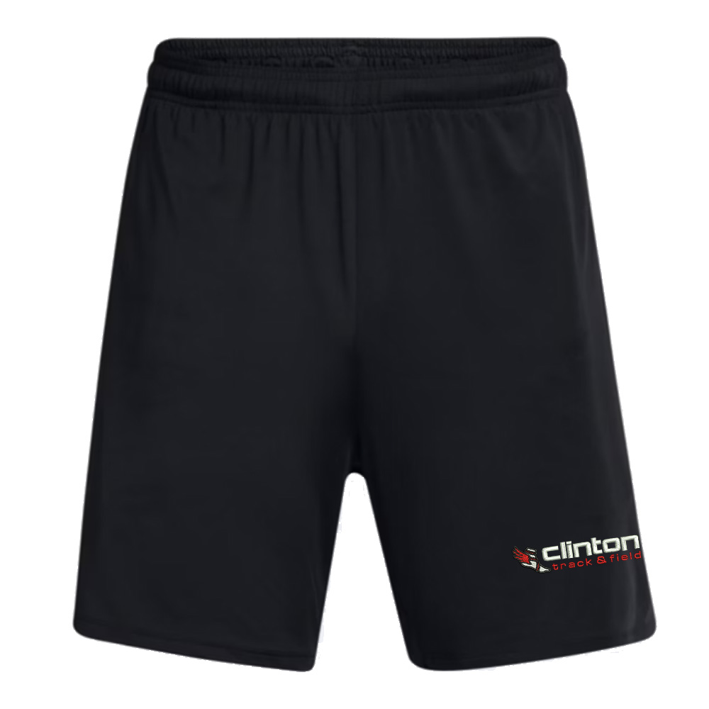 Clinton MS Track Field Under Armour Men's UA Tech Vent 7" pocketed Shorts-Black