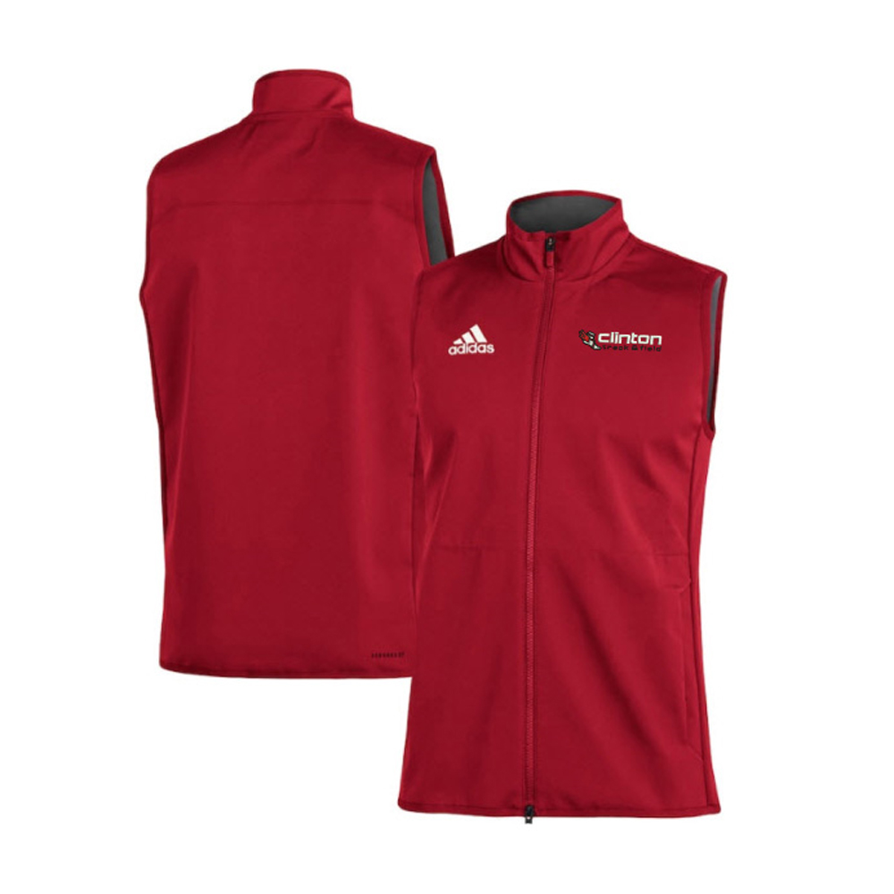 Clinton MS Track Field Adidas Game Mode Vest Men- Red/White (S, M, XL)