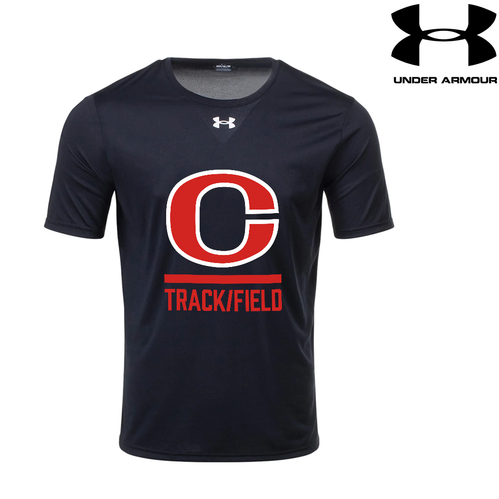 Clinton MS Track Field Under Armour short sleeve Men's Team Tech Tee-Black