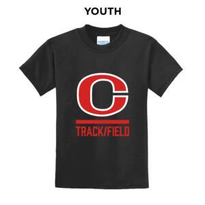 Clinton MS Track Field Youth Short Sleeve Tee-Black