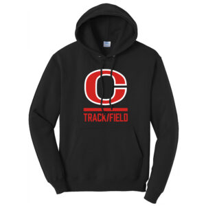Clinton MS Track Field Unisex Fleece Hooded Sweashirt-Black