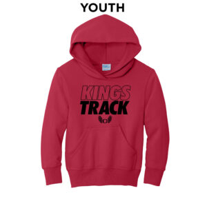 Clinton MS Track Field Youth Fleece Hooded Sweatshirt-Red