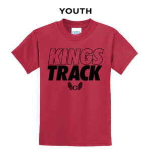Clinton MS Track Field Youth Short Sleeve Tee-Red