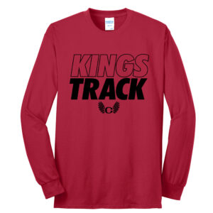 Clinton MS Track Field Unisex Cotton Long Sleeve Tee-Red
