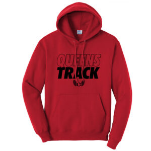 Clinton MS Track Field Unisex Fleece Hooded Sweatshirt-Red