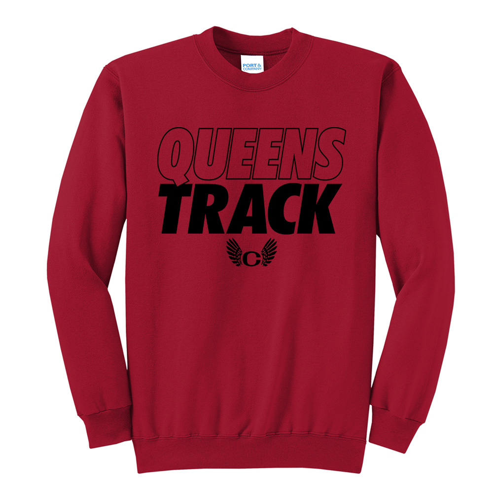 Clinton MS Track Field Unisex Fleece Crewneck Sweatshirt-Black