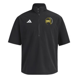 CPU Baseball Adidas 1/4 Zip woven short sleeve Training Jacket – Black (M-3X) NEW LIMITED PRODUCT