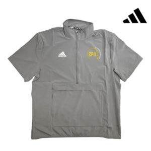 CPU Baseball Adidas Coach Short Sleeve 1/2 zip woven pullver – Grey Four (S, M, L only)