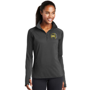 CPU Baseball Sport-Tek Ladies Sport-Wick Stretch 1/2-Zip Pullover-Charcoal