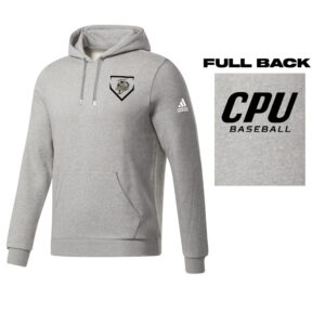 CPU Baseball Adidas Fleece Hooded Sweatshirt- MedGrey Heather